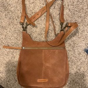 Lucky Brand suede fabric-cross body purse